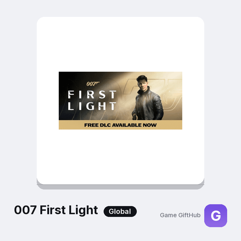 007 First Light Gift Card — Steam gift card at Game GiftHub