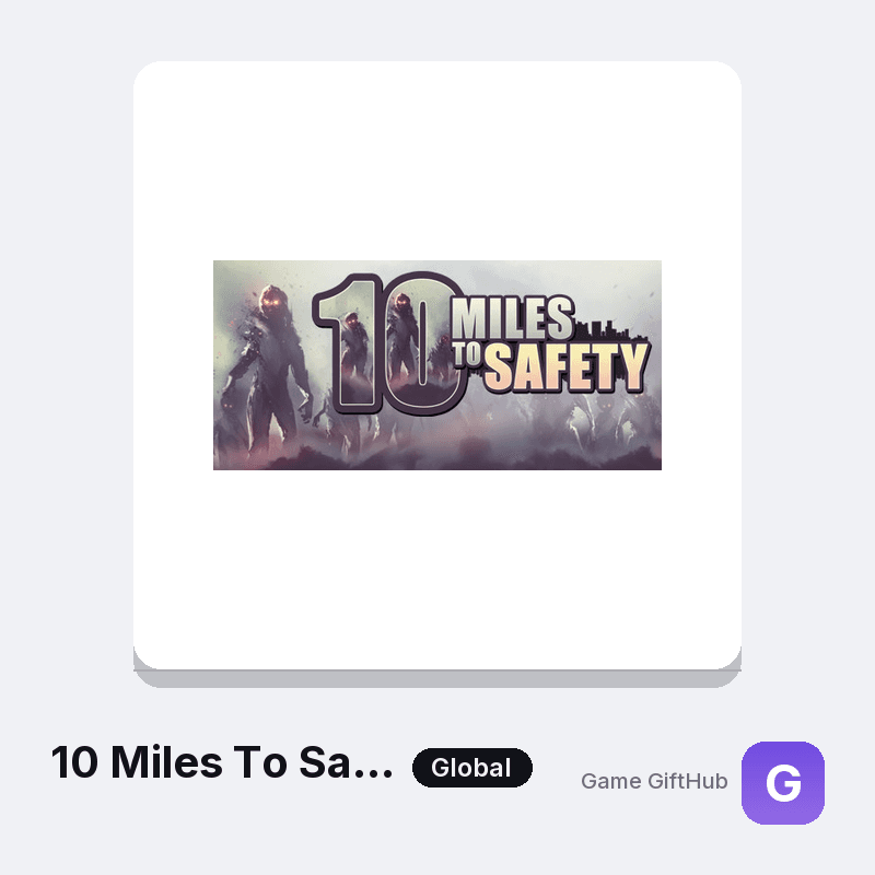 10 Miles To Safety Gift Card — Steam gift card at Game GiftHub
