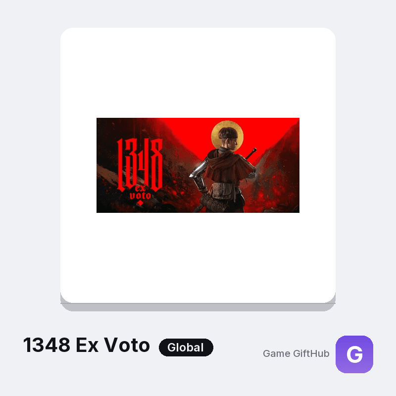 1348 Ex Voto Gift Card — Steam gift card at Game GiftHub