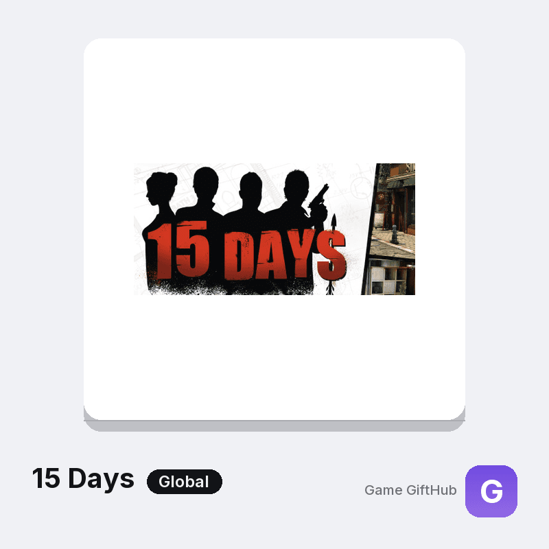15 Days Gift Card — Steam gift card at Game GiftHub