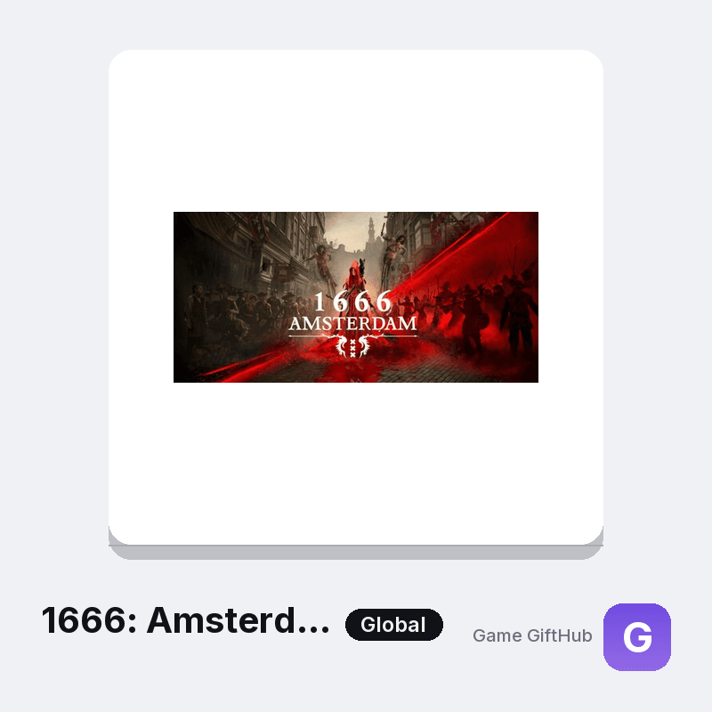 1666: Amsterdam Gift Card — Steam gift card at Game GiftHub
