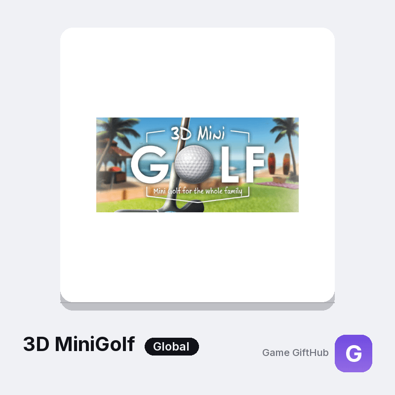 3D MiniGolf Gift Card — Steam gift card at Game GiftHub