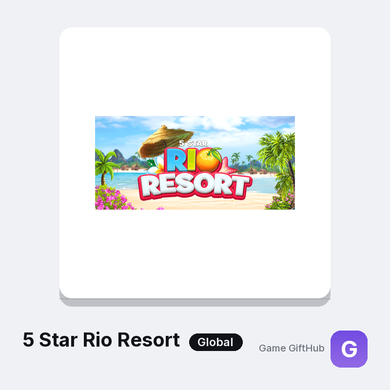 5 Star Rio Resort Gift Card — Steam gift card at Game GiftHub