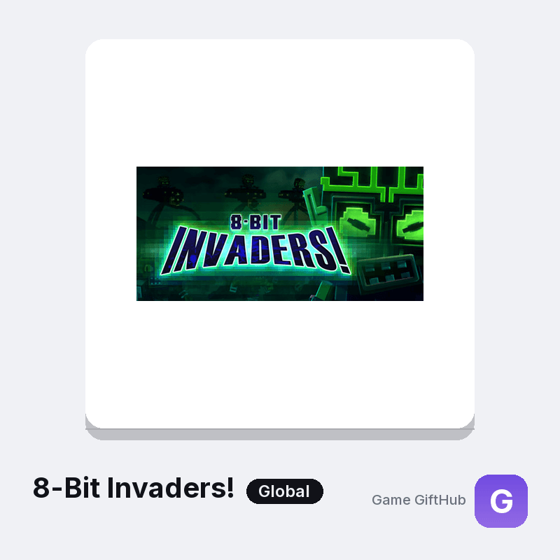 8-Bit Invaders! Gift Card — Steam gift card at Game GiftHub
