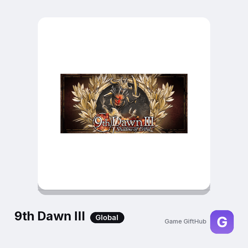 9th Dawn III Gift Card — Steam gift card at Game GiftHub