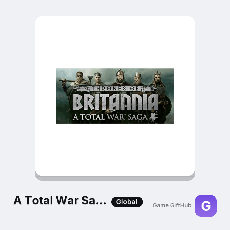 A Total War Saga: THRONES OF BRITANNIA Gift Card — Steam gift card at Game GiftHub