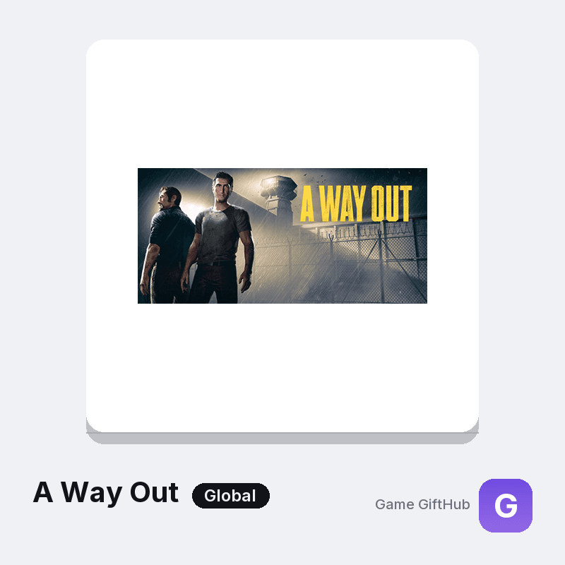 A Way Out Gift Card — Steam gift card at Game GiftHub
