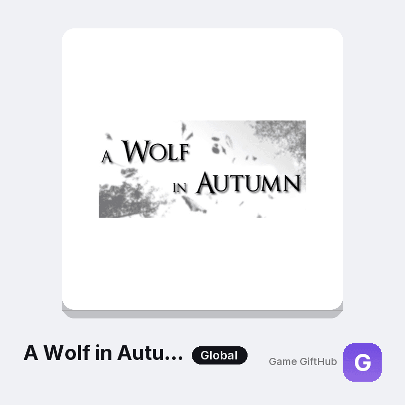 A Wolf in Autumn Gift Card — Steam gift card at Game GiftHub