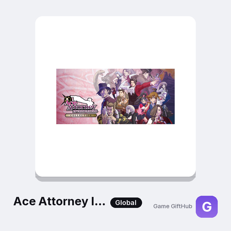 Ace Attorney Investigations Collection Gift Card — Steam gift card at Game GiftHub