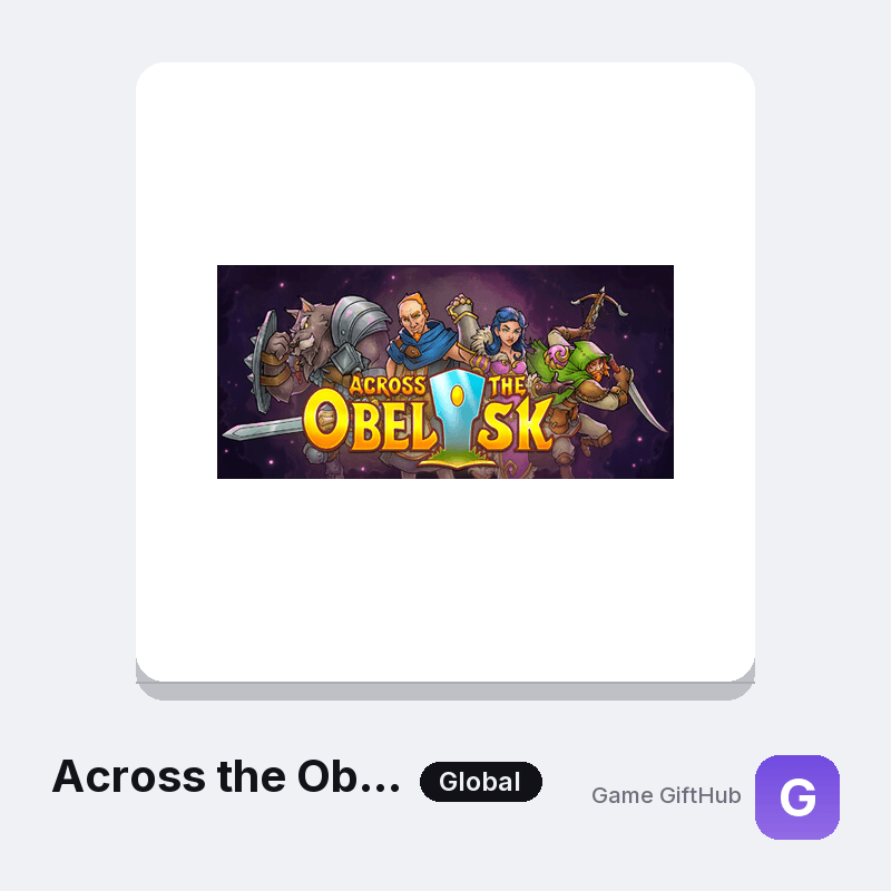 Across the Obelisk Gift Card — Steam gift card at Game GiftHub