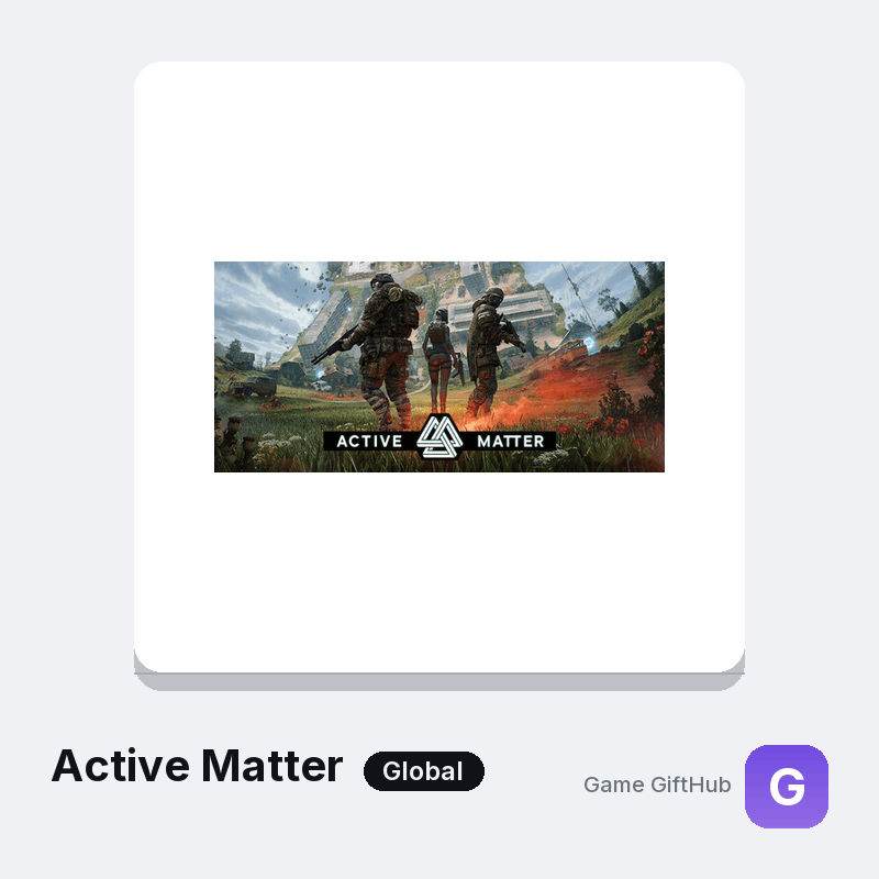 Active Matter Gift Card — Steam gift card at Game GiftHub