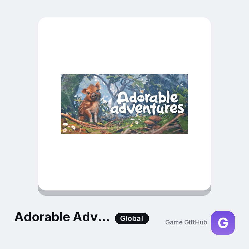 Adorable Adventures Gift Card — Steam gift card at Game GiftHub