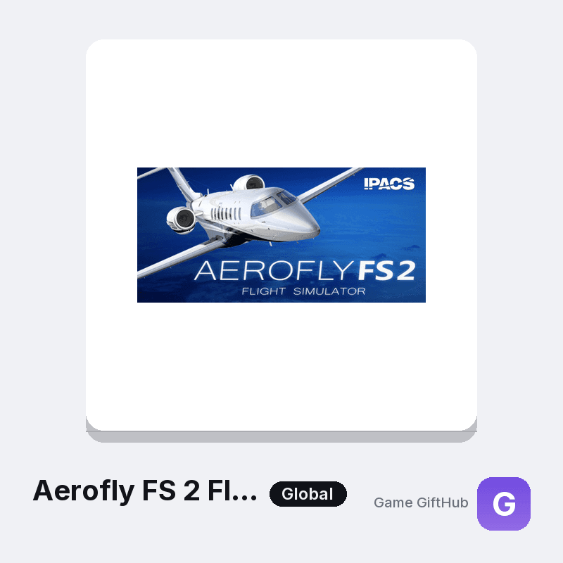 Aerofly FS 2 Flight Simulator Gift Card — Steam gift card at Game GiftHub