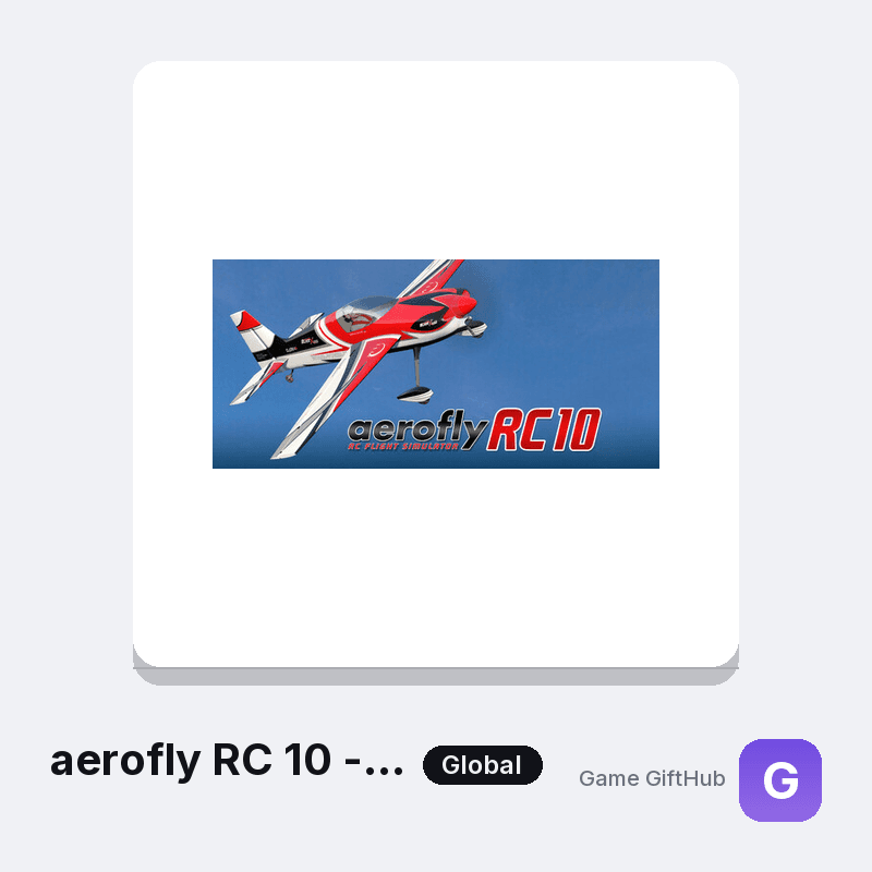aerofly RC 10 - RC Flight Simulator Gift Card — Steam gift card at Game GiftHub