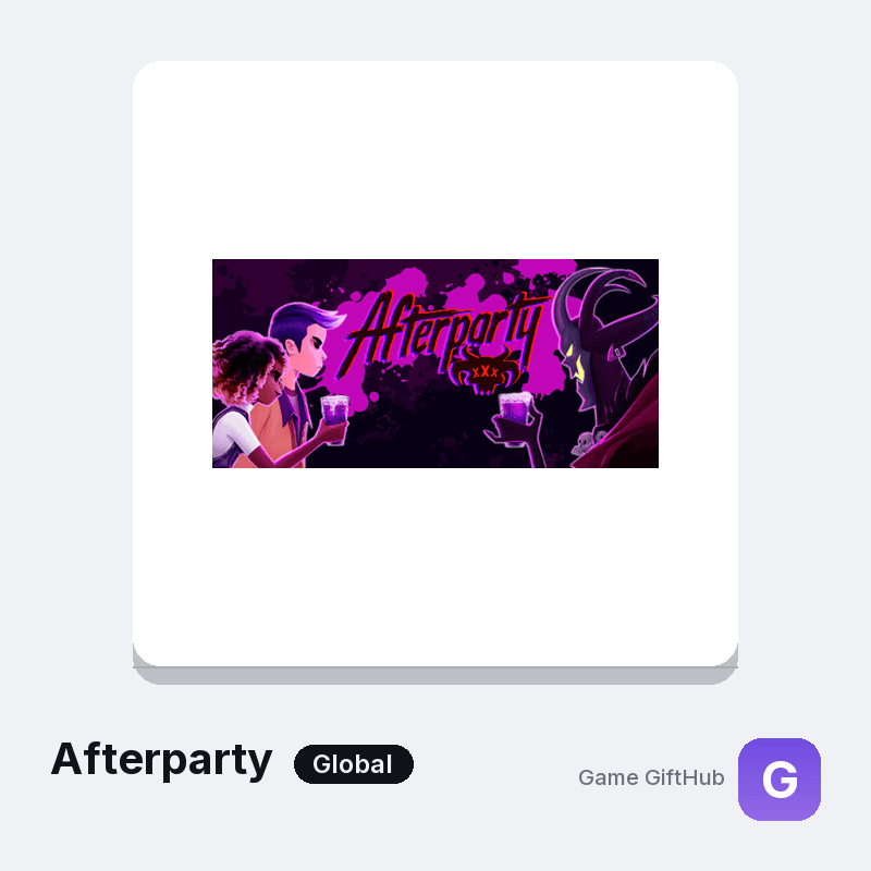 Afterparty Gift Card — Steam gift card at Game GiftHub