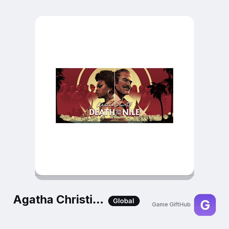 Agatha Christie - Death on the Nile Gift Card — Steam gift card at Game GiftHub