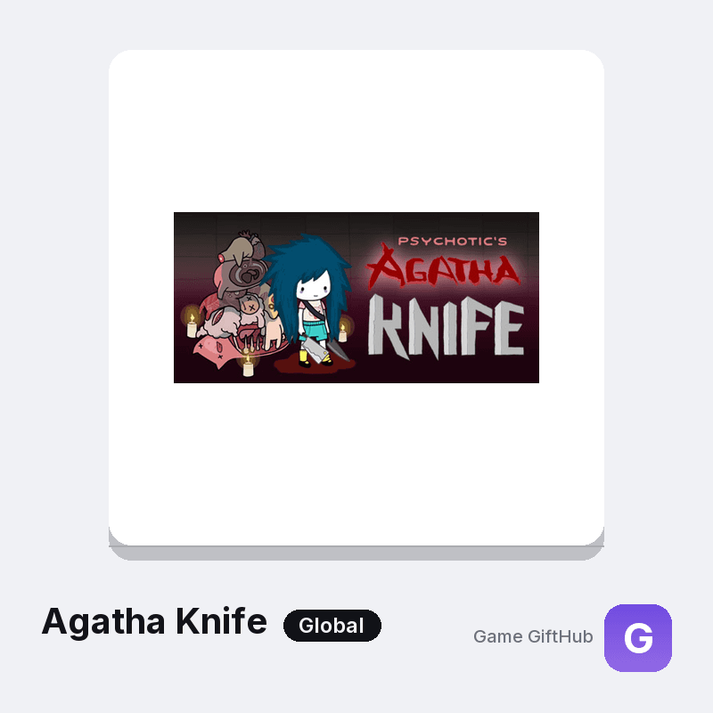 Agatha Knife Gift Card — Steam gift card at Game GiftHub