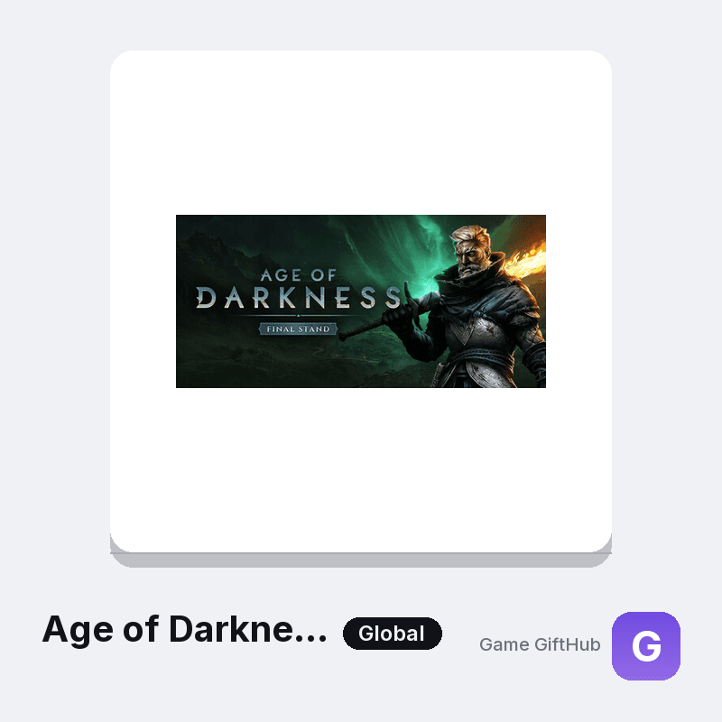 Age of Darkness: Final Stand Gift Card — Steam gift card at Game GiftHub