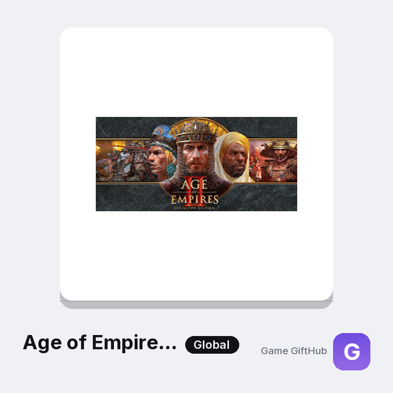 Age of Empires II: Definitive Edition Gift Card — Steam gift card at Game GiftHub