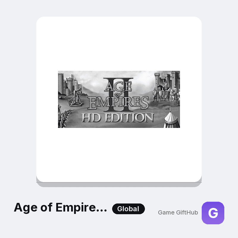 Age of Empires II (Retired) Gift Card — Steam gift card at Game GiftHub
