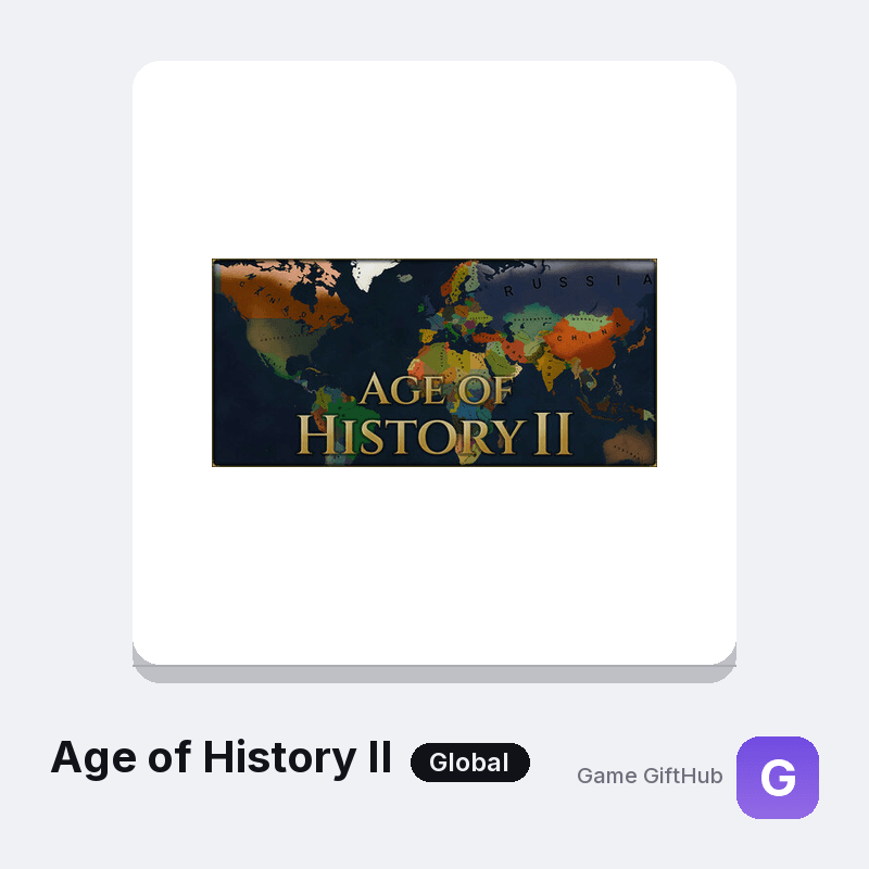Age of History II Gift Card — Steam gift card at Game GiftHub