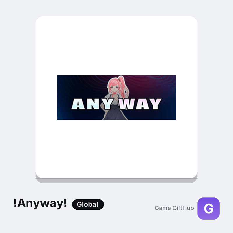 !Anyway! Gift Card — Steam gift card at Game GiftHub