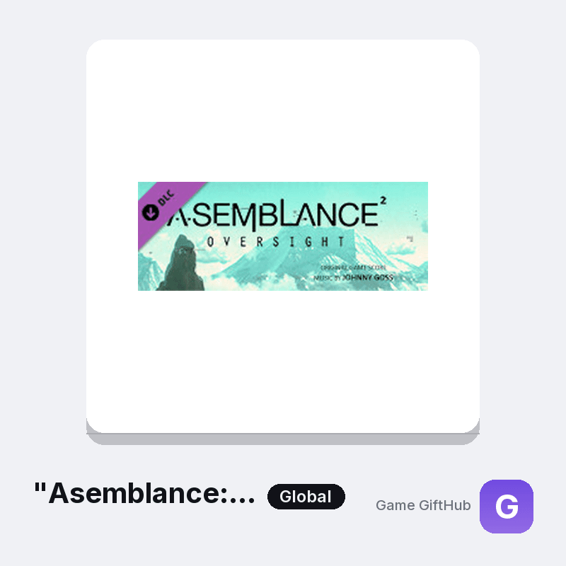 "Asemblance: Oversight" Original Soundtrack Gift Card — Steam gift card at Game GiftHub