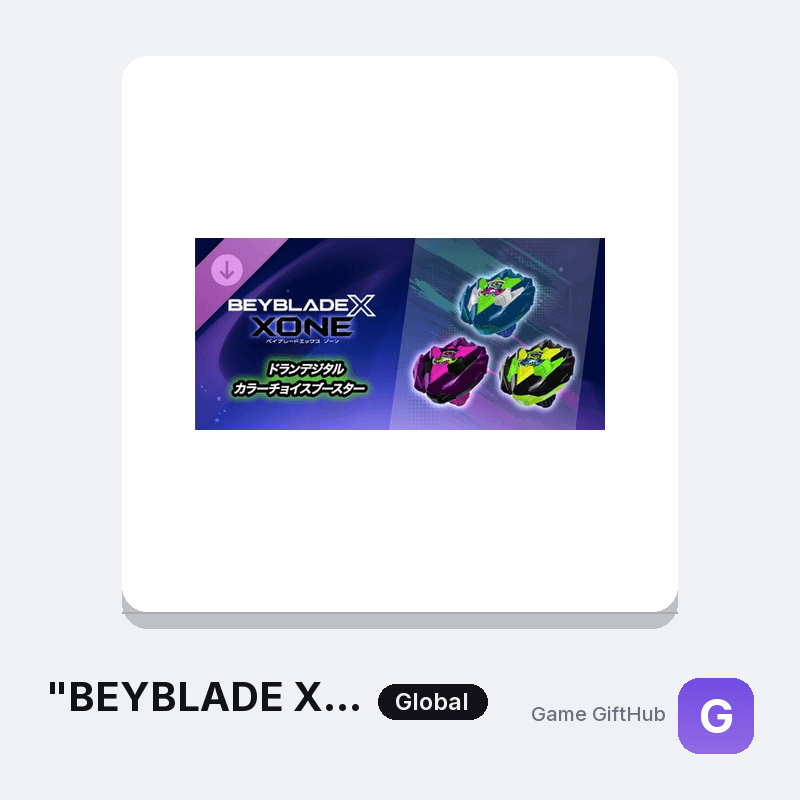 "BEYBLADE X XONE" DRAN DIGITAL COLOR CHOICE BOOSTER Gift Card — Steam gift card at Game GiftHub
