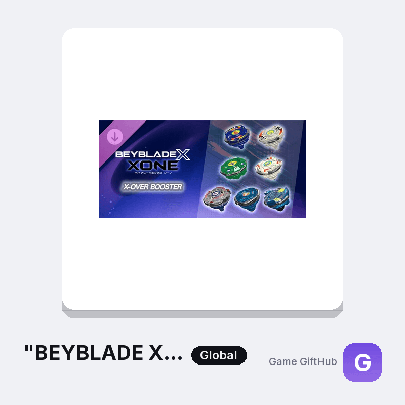 "BEYBLADE X XONE" X-OVER BOOSTER Gift Card — Steam gift card at Game GiftHub