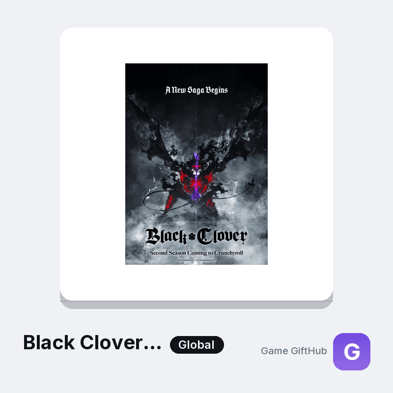 Black Clover M Redeem Card Gift Card — Other gift card at Game GiftHub