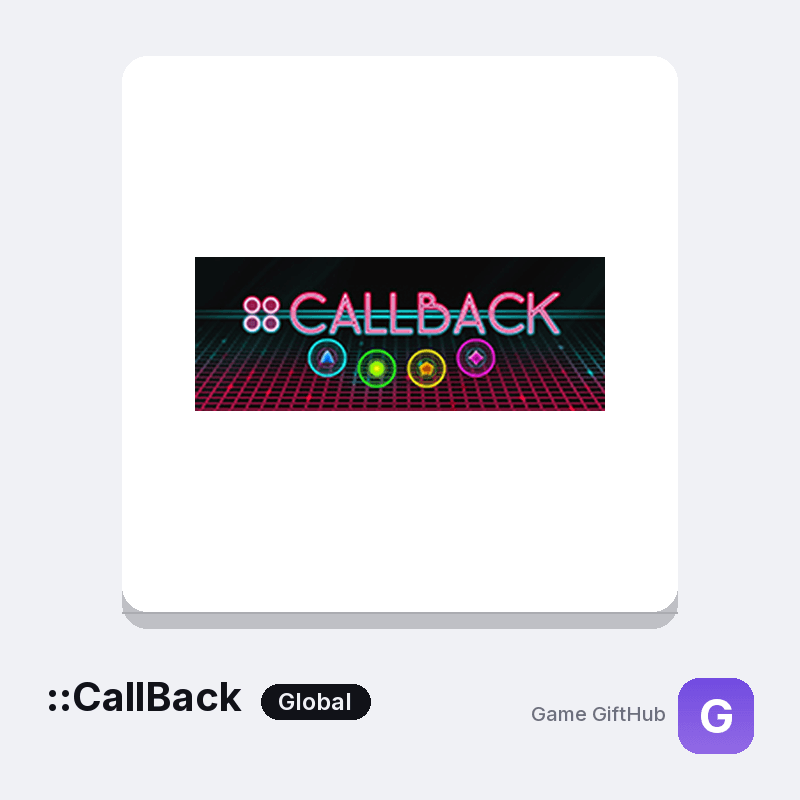 ::CallBack Gift Card — Steam gift card at Game GiftHub