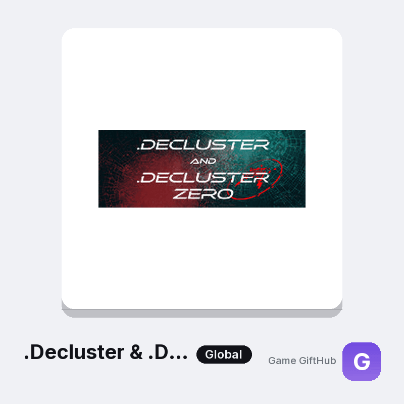 .Decluster & .Decluster Zero Gift Card — Steam gift card at Game GiftHub