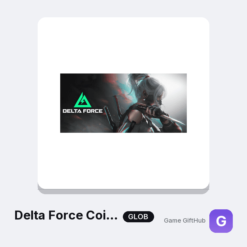 Delta Force Coins packages from 60 to 6480 for the Steam version at GameGiftHub