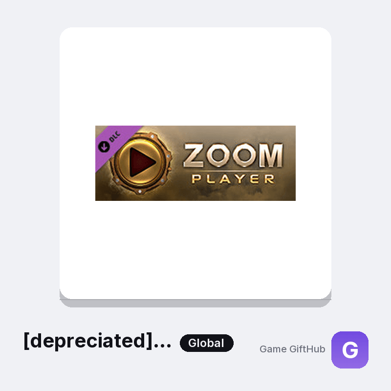 [depreciated] Zoom Player 16 upgrade Gift Card — Steam gift card at Game GiftHub