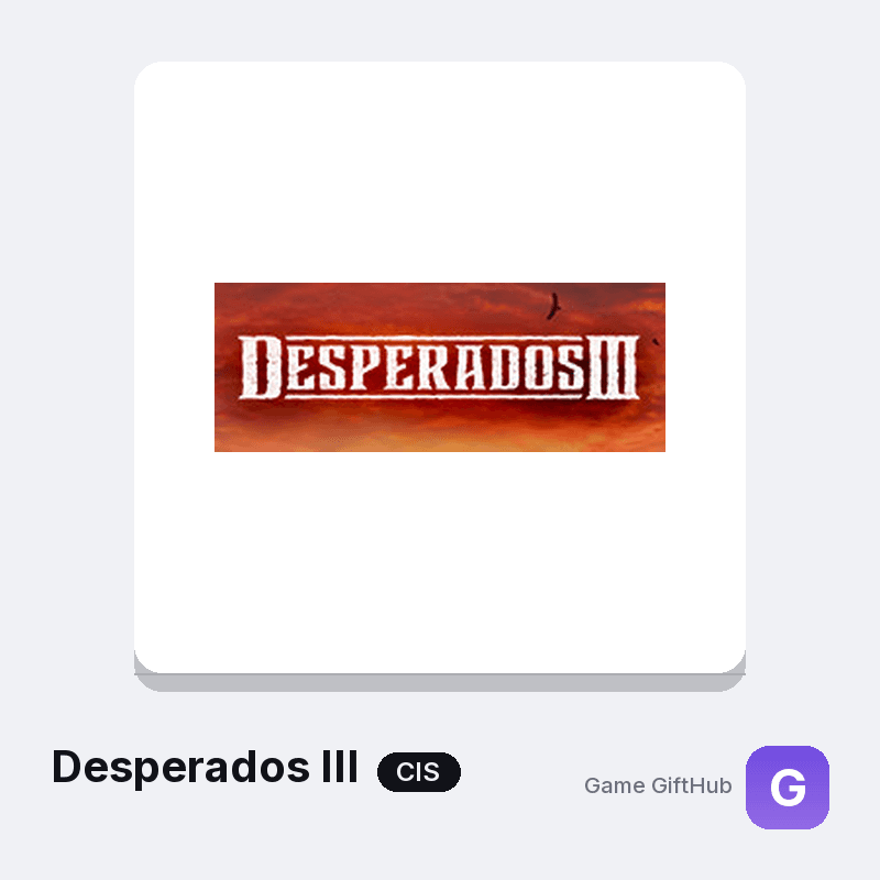 Desperados III CIS Game Key — Other game key at Game GiftHub