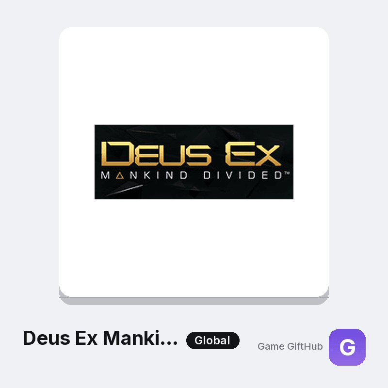 Deus Ex Mankind Divided Game Key — Other game key at Game GiftHub