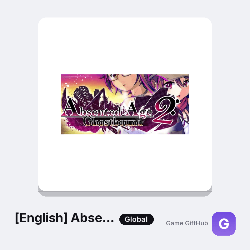 [English] AbsentedAge 2: Ghostbound Gift Card — Steam gift card at Game GiftHub