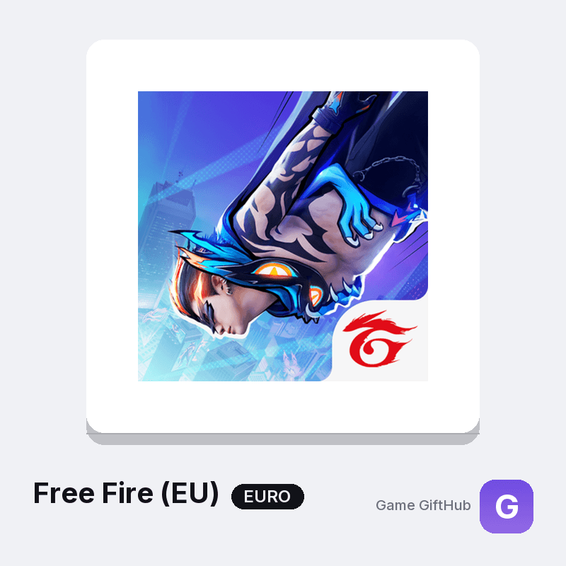 Free Fire Europe diamond top-up packages from 25 to 11500 diamonds at GameGiftHub