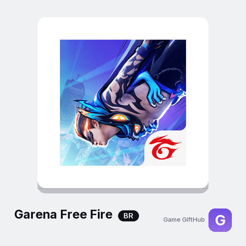Free Fire diamond pins for Brazil, 110 to 6160 diamonds, at GameGiftHub