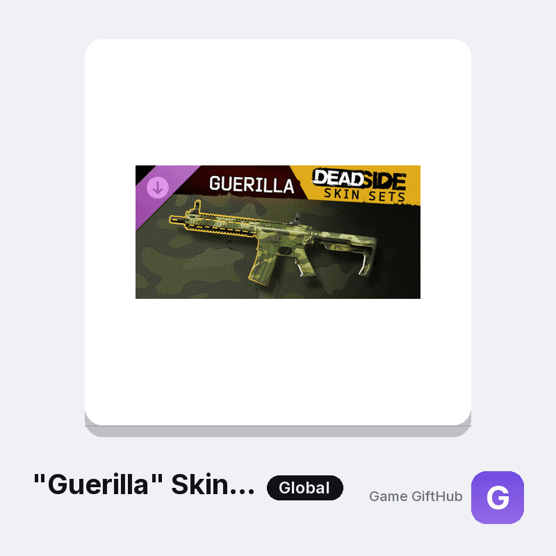 "Guerilla" Skin Set Gift Card — Steam gift card at Game GiftHub