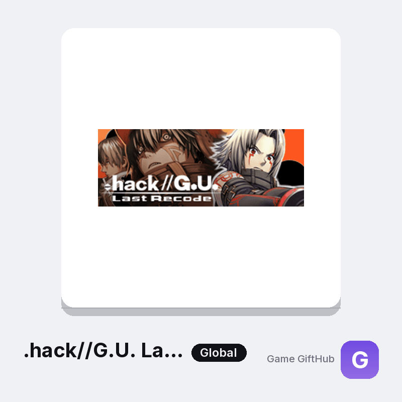 .hack//G.U. Last Recode Gift Card — Steam gift card at Game GiftHub