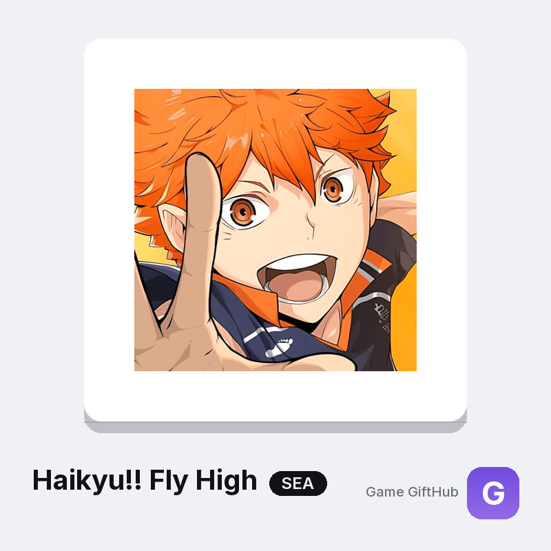 Haikyu!! Fly High SEA Top-Up — Mobile top-up at Game GiftHub