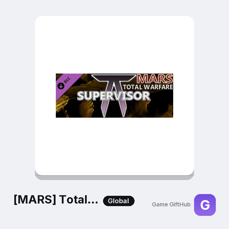 [MARS] Total Warfare - Supervisor upgrade Gift Card — Steam gift card at Game GiftHub