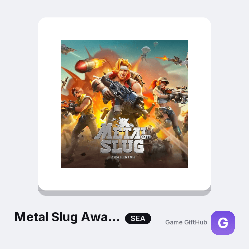 Metal Slug Awakening SEA Top-Up — Mobile top-up at Game GiftHub
