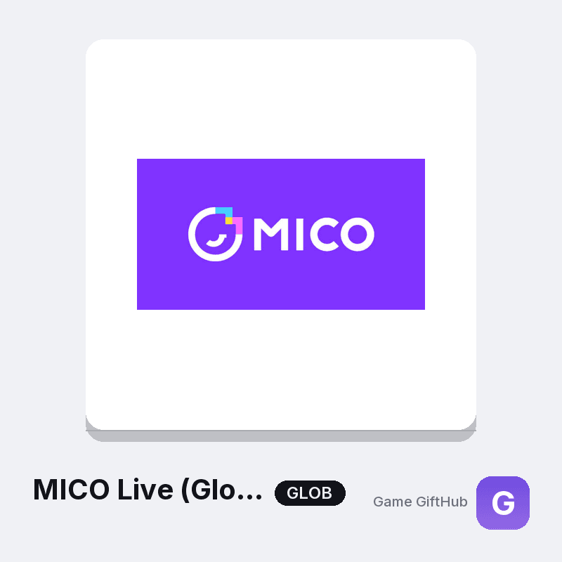 MICO Live (Global) Gift Card — Other gift card at Game GiftHub