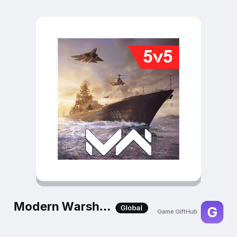 Modern Warships Naval Battles top-up for a Global account