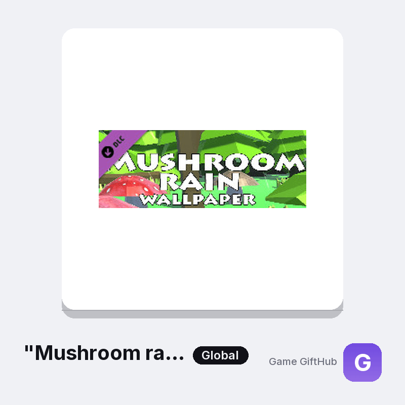"Mushroom rain" - wallpaper 1920x1080 Gift Card — Steam gift card at Game GiftHub