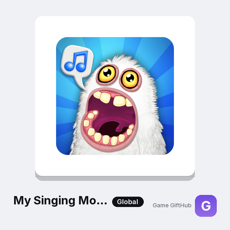 My Singing Monsters Top-Up — Mobile top-up at Game GiftHub