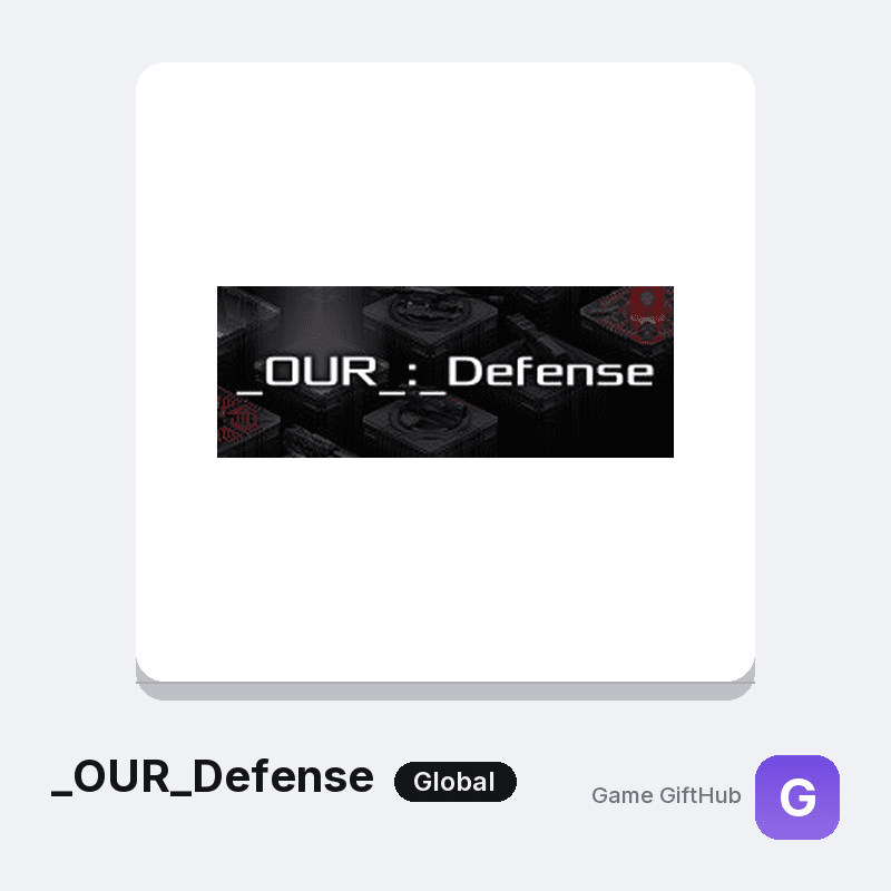 _OUR_Defense Gift Card — Steam gift card at Game GiftHub