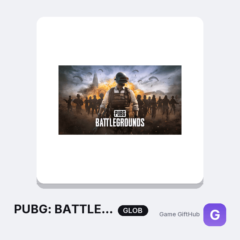 PUBG BATTLEGROUNDS G-Coin code for the Global build, 100 to 10000 G-Coin, at GameGiftHub